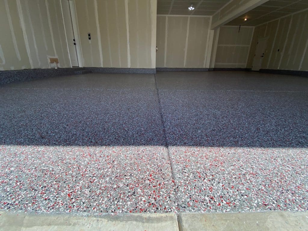 Custom Color Garage Floor Coating in Syracuse, Utah