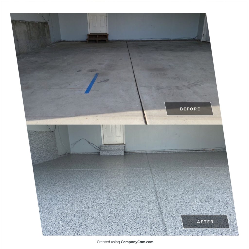 2 Car Garage Floor Coating in Harrisville Utah