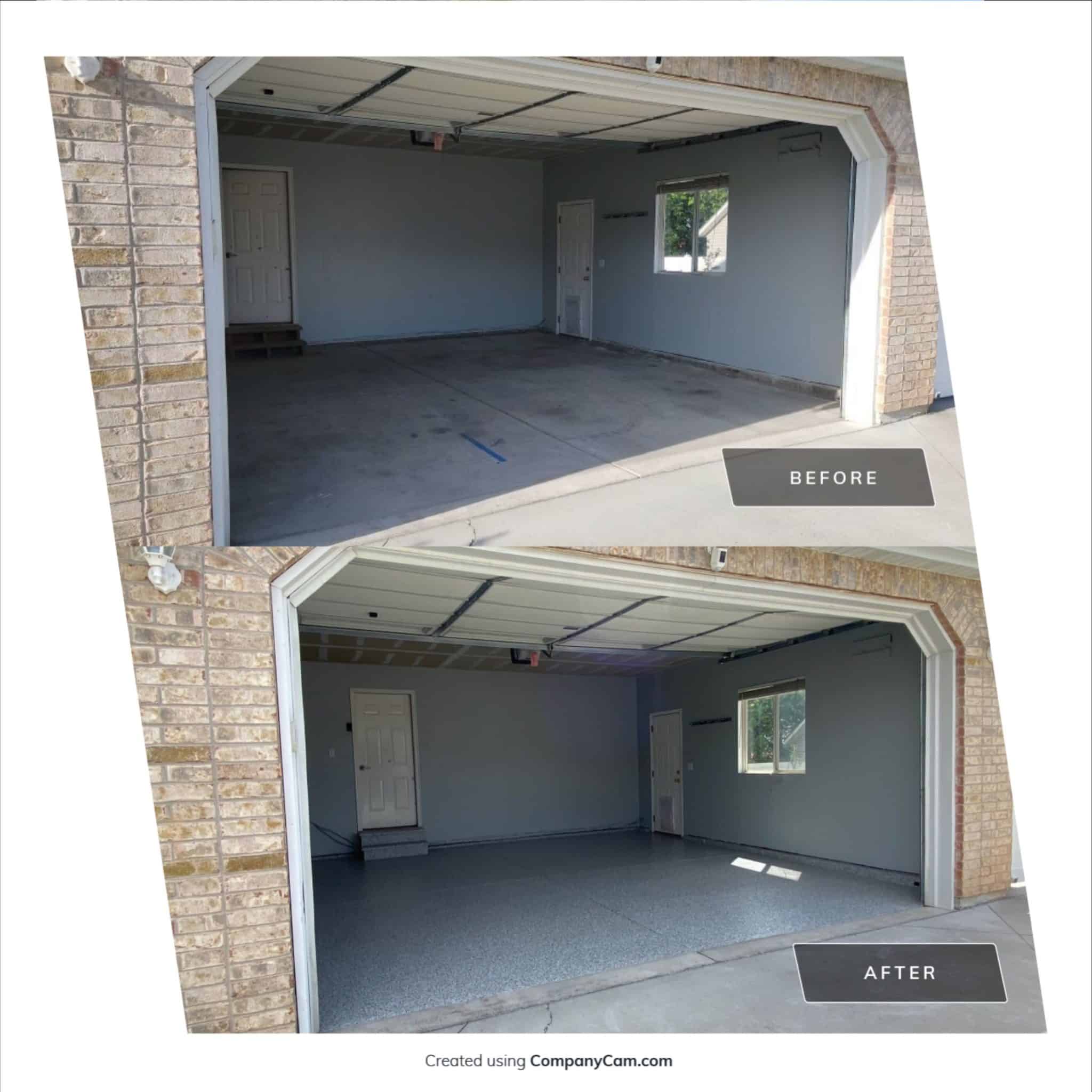 2 Car Garage Floor Coating In Harrisville Utah Gravel