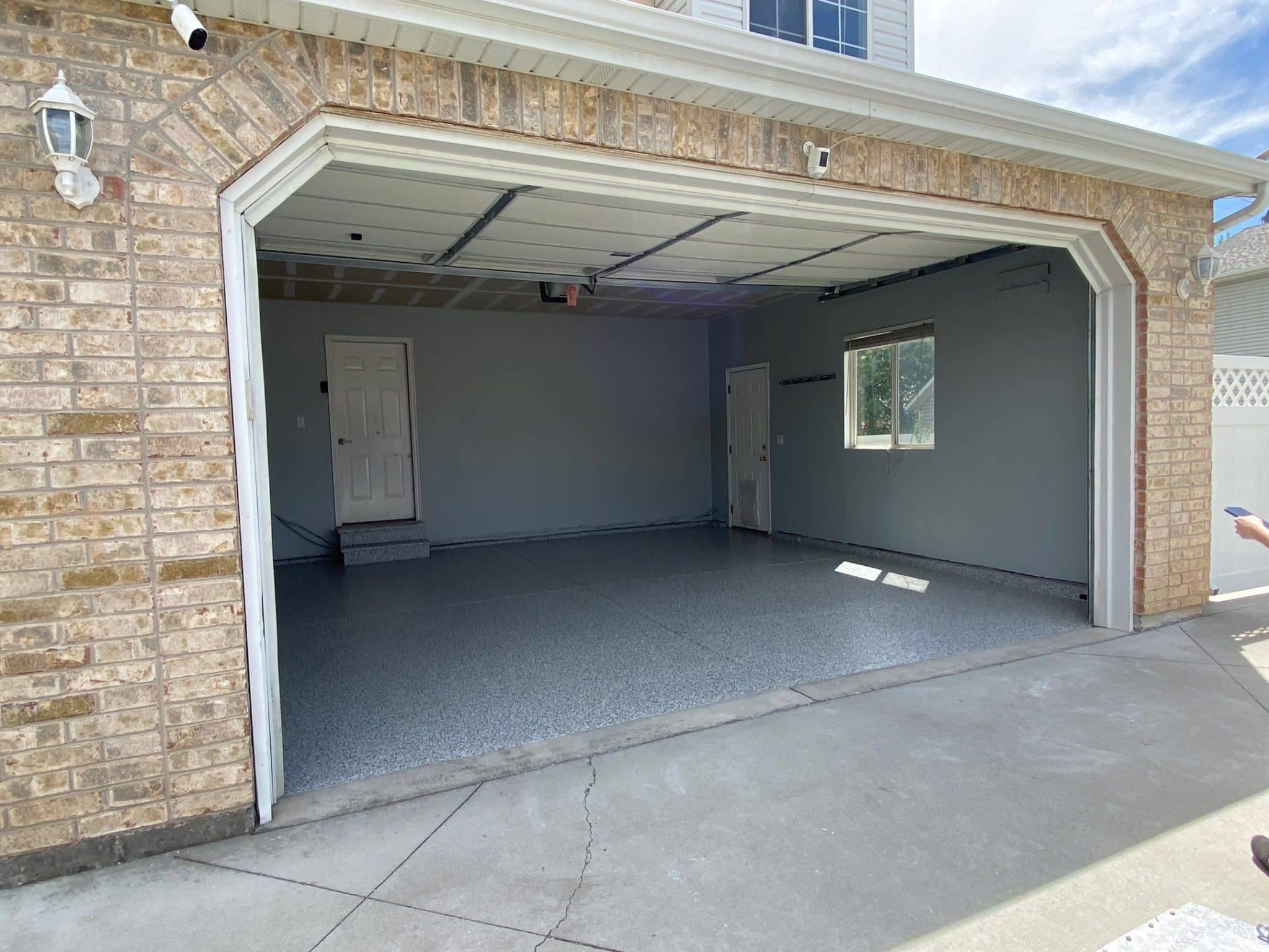 2 Car Garage Floor Coating In Harrisville Utah Gravel