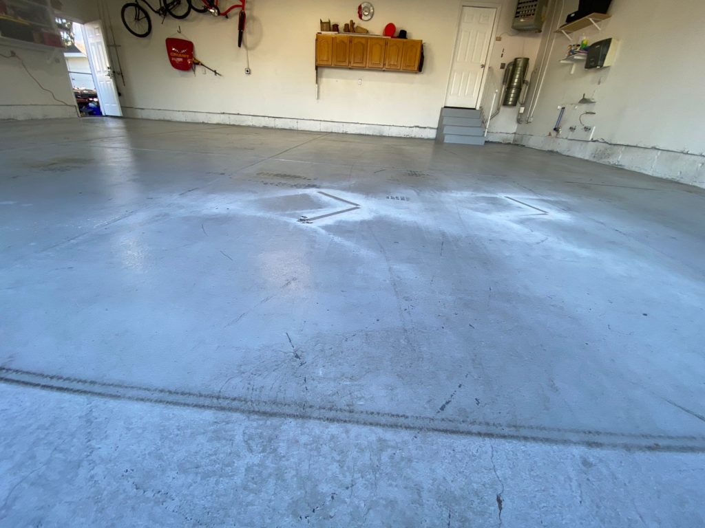 Kaysville Utah 3 Car Garage Floor Coating in Steamboat