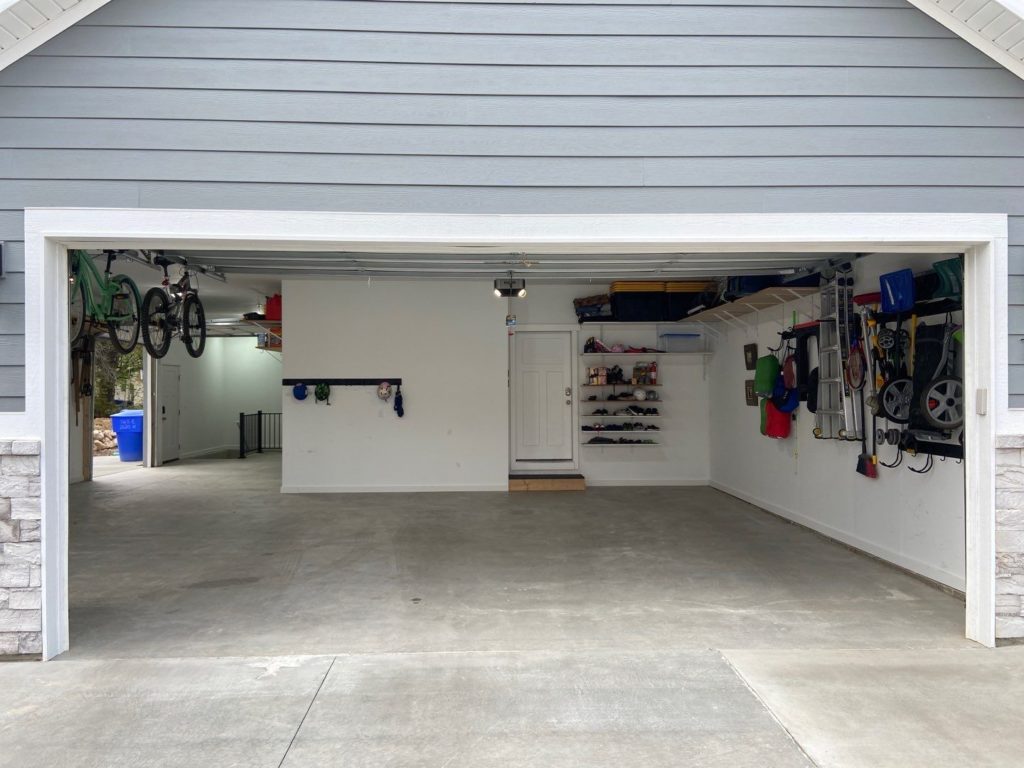 Epoxy and Polyaspartic Garage Floor Coating in North Ogden - 3 Car Garage - Gravel Color