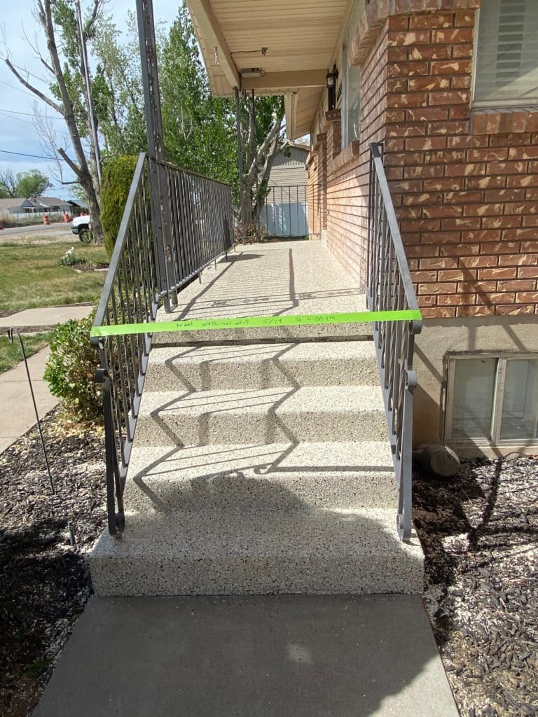 Porch Coating with Polyaspartic in Hooper Utah