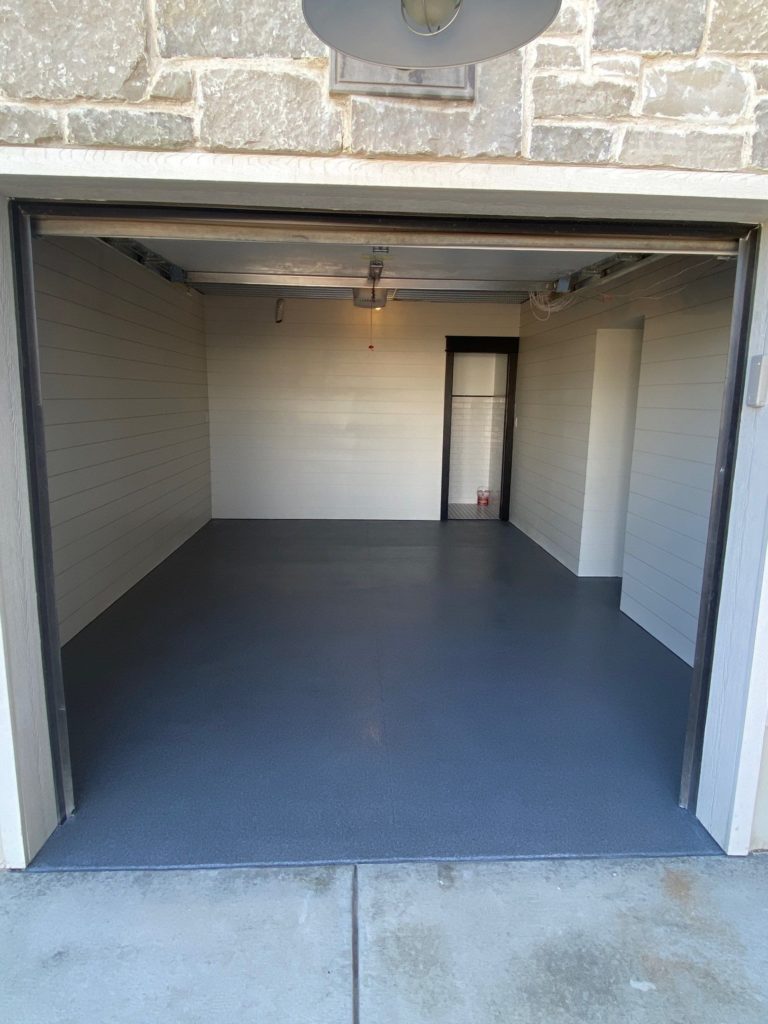 Kaysville Garage Floor Coating - Single Car Garage - Nightfall