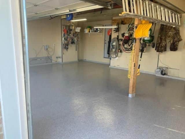 Streambed Color 2 Car Garage Floor Coating in North Ogden
