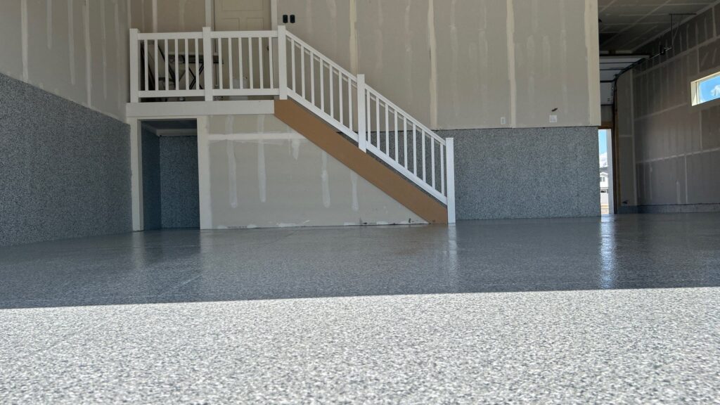 Gravel Flake Garage Floor in Ogden, Utah Gravel Flake Garage Floor in Ogden, Utah