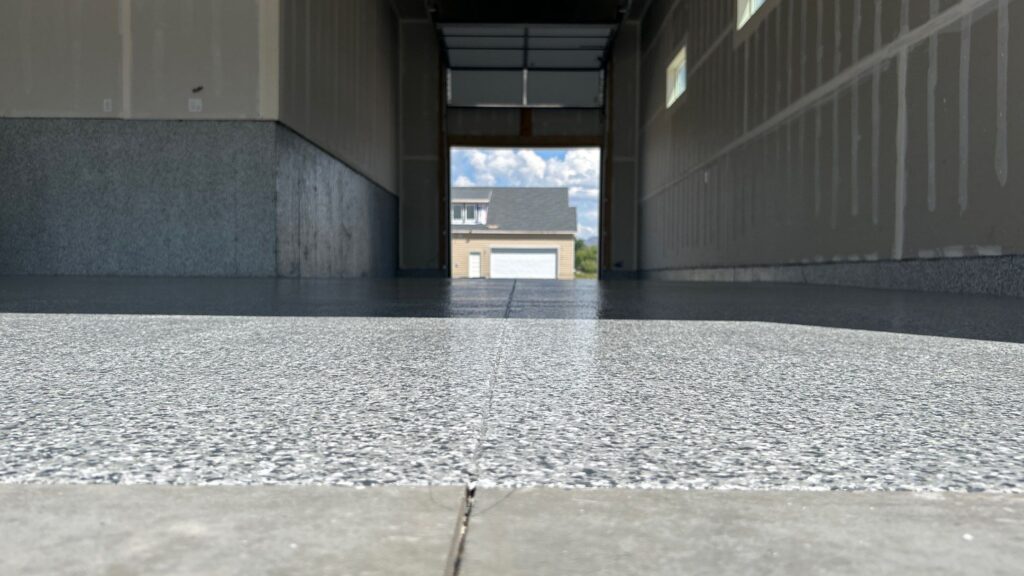 Gravel Flake Garage Floor in Ogden, Utah Gravel Flake Garage Floor in Ogden, Utah