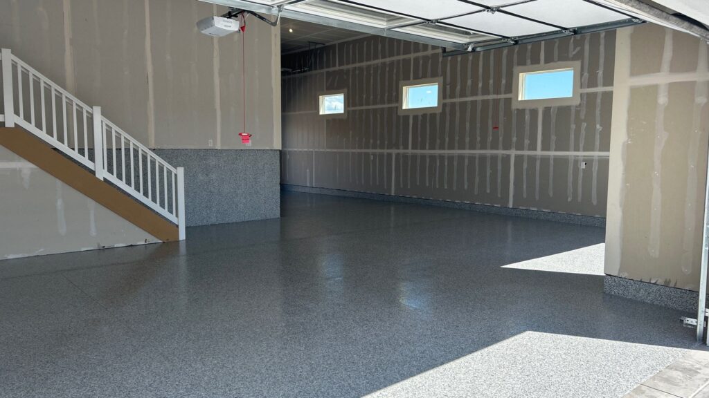 Gravel Flake Garage Floor in Ogden, Utah Gravel Flake Garage Floor in Ogden, Utah