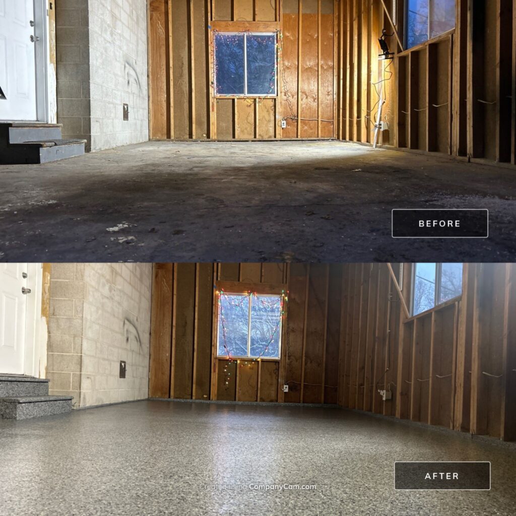 Silverton Flake Garage Floor Coating - South Ogden, Utah