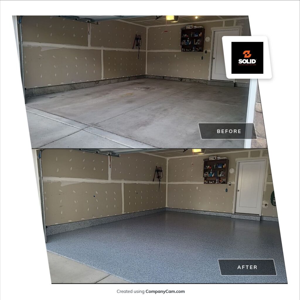 Steamboat Flaked Garage Coating in Hyrum, Utah Steamboat Flaked Garage Coating in Hyrum, Utah