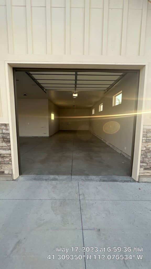 4 Car Garage Floor Coating in Gravel - Plain City, Utah