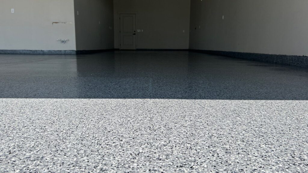 4 Car Garage Floor Coating in Gravel - Plain City, Utah